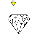 Talla demasiado gruesa de un diamante