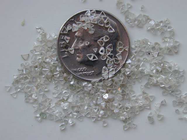 Diamantes en bruto: piedras macladas