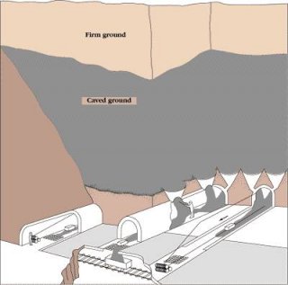 Mina subterránea de diamante