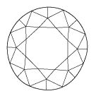 Contorno del filetín deformado de un diamante Contorno del filetín deformado de un diamante