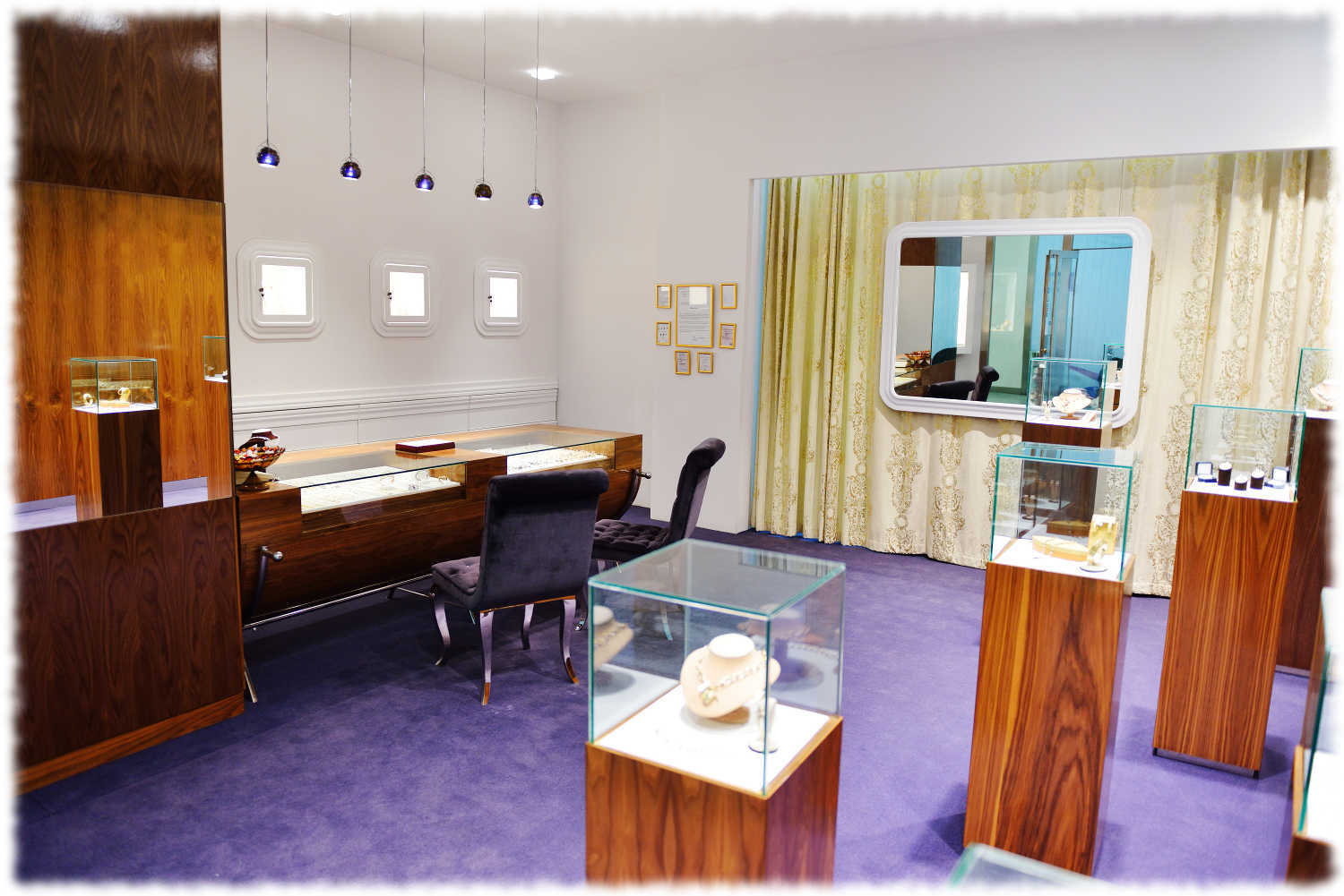 Sala de exposición de diamantes