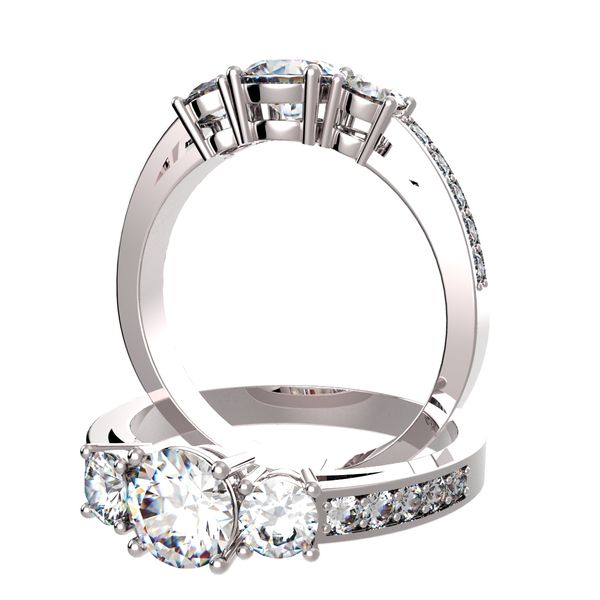 Anillo diamante de platino Anillo diamante de platino