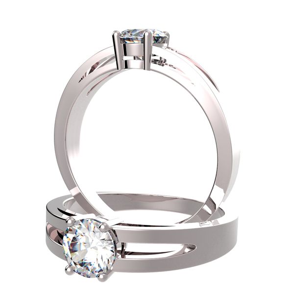 Anillo solitario 4 garras en platino, Ref. 4744